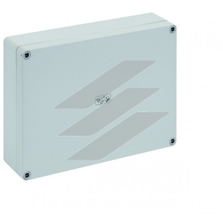 TK-коробка PS 2518-6f-O (254х180х63мм), полістирол, гладкі стінки, IP66, плоска, Spelsberg